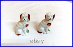 Vintage Antique Japan Porcelain Statue Dog Multi Colors Exquisite Figurine G40