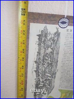 Vintage/Antique Japanese Map Scroll- 2 Sided