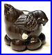 Vintage Antique Japanese Meiji Carved Wood Hen Signed Figurine Netsuke Old