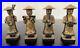 Vintage / Antique Japanese Street Musicians Stone Carved Figures Sculptures RARE