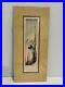 Vintage Antique Japanese Woodblock Print After Hiroshige White Heron and Iris
