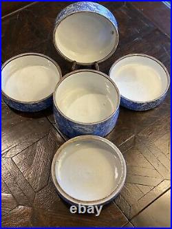 Vintage Antique Japanese porcelain Jubako (Stacking Boxes) Blue&White Sweetmeat