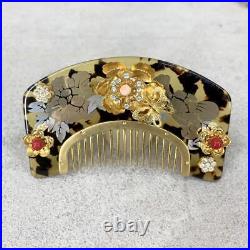 Vintage Antique Kanzashi Hair Ornament Peony Butterfly Japanese Wedding from JPN