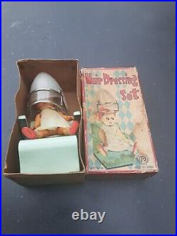 Vintage Antique Made in Japan Tin Toy Hair Dressing Set With Box Modern Toys