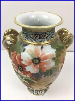Vintage Antique Nippon Flower Vase Large Hand Painted Art Upscale Decor Gold