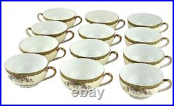 Vintage Antique Noritake China Japan Nordich Tea Cup and Sugar Bowl Lot of 12