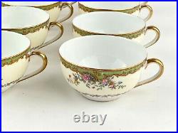 Vintage Antique Noritake China Japan Nordich Tea Cup and Sugar Bowl Lot of 12