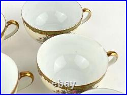 Vintage Antique Noritake China Japan Nordich Tea Cup and Sugar Bowl Lot of 12