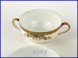 Vintage Antique Noritake China Japan Nordich Tea Cup and Sugar Bowl Lot of 12