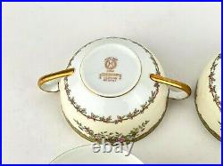 Vintage Antique Noritake China Japan Nordich Tea Cup and Sugar Bowl Lot of 12