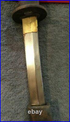 Vintage Antique Original Sword Katana With Hidden Blade In Hilt