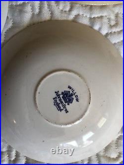 Vintage Antique Plates Porcelin Japan Blue White 11 Plates