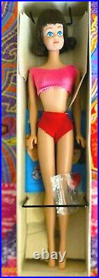 Vintage Ao Brunett Midge Barbie Doll Japan Nrfb/new Doll, Box, Liner, Booklet, Shoes