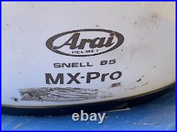 Vintage Arai Helmet Motocross Size L Racing Japan 1980s Rare MX-PRO Snell