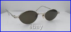 Vintage Bada BG-355 Silver Oval Metal Sunglasses Frames Japan