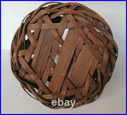 Vintage Bamboo and root wood Ikebana basket 10 Tall