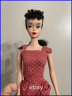 Vintage Barbie #4 1960 Brunette Ponytail Doll