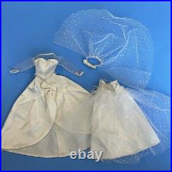 Vintage Barbie BEAUTIFUL BRIDE # 1698 Dress, Veil, & Slip 1960's TLC Please Read