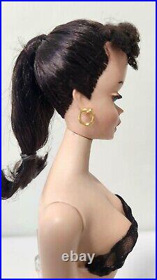 Vintage Barbie Ponytail #3 Brunette Complete withAccessories Box & Extras RE-ROOT