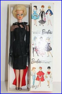 Vintage Barbie Sidepart Bubblecut Blonde & Box & #1609 Black Magic 1964 60er
