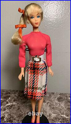 Vintage Barbie TNT Doll With Case, TNT Stand & Hard To Find Mod Clothes GUC