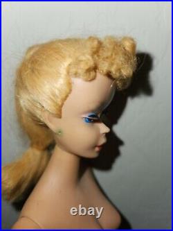 Vintage Blonde #4 PONYTAIL BARBIE Doll/with Hard Body