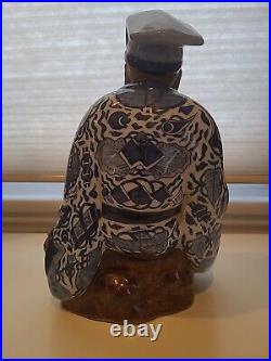 Vintage Blue And White Japanese Porcelain Kutani Juronjin Statue