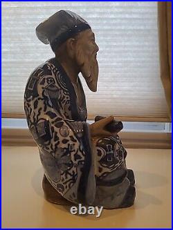 Vintage Blue And White Japanese Porcelain Kutani Juronjin Statue