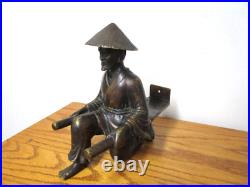 Vintage Bronze Japanese Rice Farmer