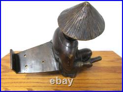 Vintage Bronze Japanese Rice Farmer