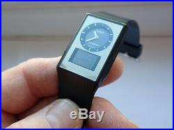 Vintage Casio Film Watch FS-05 Blue Dual Time Dial lights up rare find now vgc