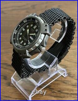 Vintage Casio MD-703 Mod 394 New Battery + Wjean Mesh Black Dial Diver Watch
