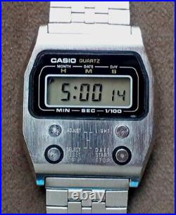 Vintage Casio Watch Qs-14 Module 52 Steel Case Collectible Very Rare Year 1978