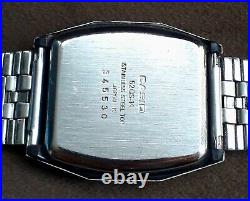 Vintage Casio Watch Qs-14 Module 52 Steel Case Collectible Very Rare Year 1978
