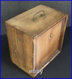 Vintage Cha-bako Japan geen tea box Chawan 1930 kiln hand craft