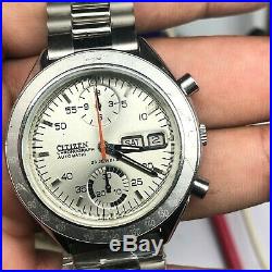 Vintage Citizen Chronograph 4-901207 Ta 23j Automatic 8110a Wrist Watch A8428