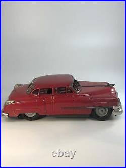 Vintage Collectors Antique authentic 1952 Red/chrome Cadillac made in Japan Toy