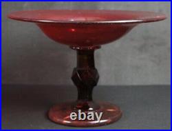 Vintage Deco Japan glass fruit stand 1930s hand made