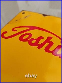 Vintage Enamel Signboard TOSHIBA LIGHT Bubble