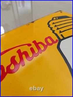 Vintage Enamel Signboard TOSHIBA LIGHT Bubble