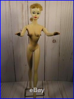 Vintage Genuine #1 Barbie 1959 Tubes In Feet + 4 Near Complete Vintage Outfits
