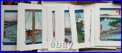 Vintage Hiroshige 100 views of Edo Japanese Ukiyo-e 100 Print Set Japan