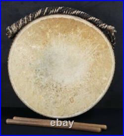 Vintage Japan Buddhist drum Taiko hand craft 1950s percussion instrument
