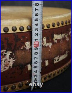 Vintage Japan Buddhist drum Taiko hand craft 1950s percussion instrument