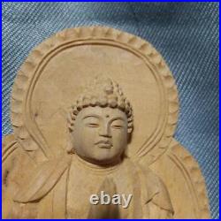 Vintage Japan Item Beautiful Successful Sculpture Luxury Buddha Seated Statue