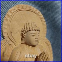 Vintage Japan Item Beautiful Successful Sculpture Luxury Buddha Seated Statue