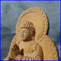 Vintage Japan Item Beautiful Successful Sculpture Luxury Buddha Seated Statue