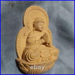 Vintage Japan Item Beautiful Successful Sculpture Luxury Buddha Seated Statue