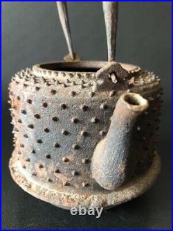 Vintage Japanese Iron kettle TETSUBIN Ryubundo Sencha Tea Utensils Antique Art P