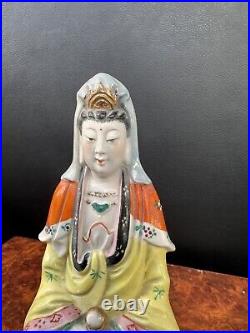 Vintage Japanese Porcelain Buddha Kwanyin Statue